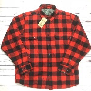 Men's Woolrich Old Red Buffalo Plaid Jacket NWT L